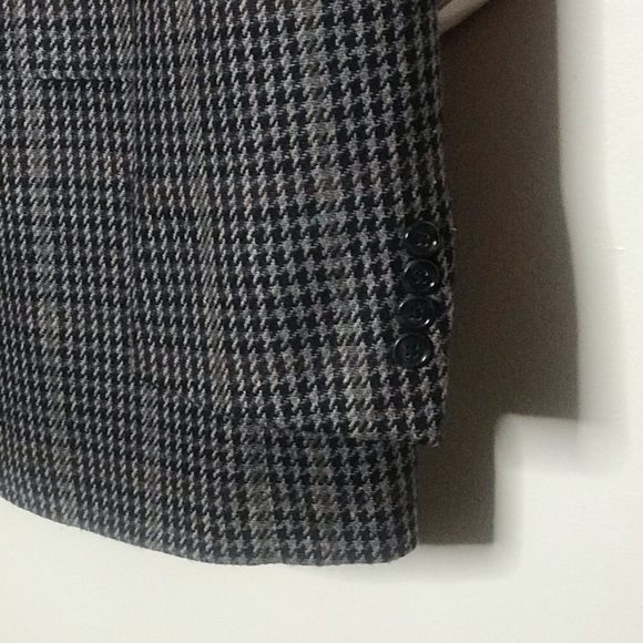 NWOT VTG AUSTIN REED BLAZER GREY WINDOWPAIN 46L - Picture 4 of 8